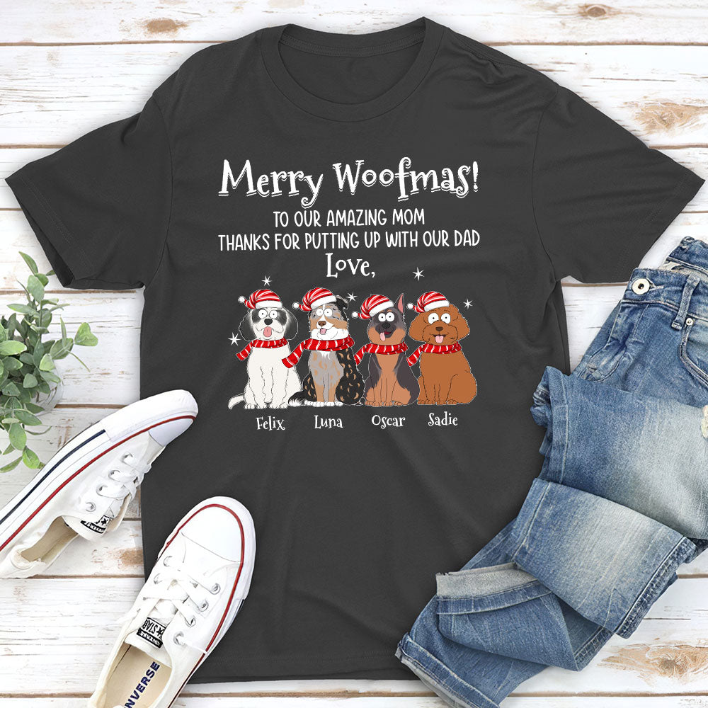 Personalized Unisex Christmas Dog T-shirt - Ideal Gift for Pet Lovers