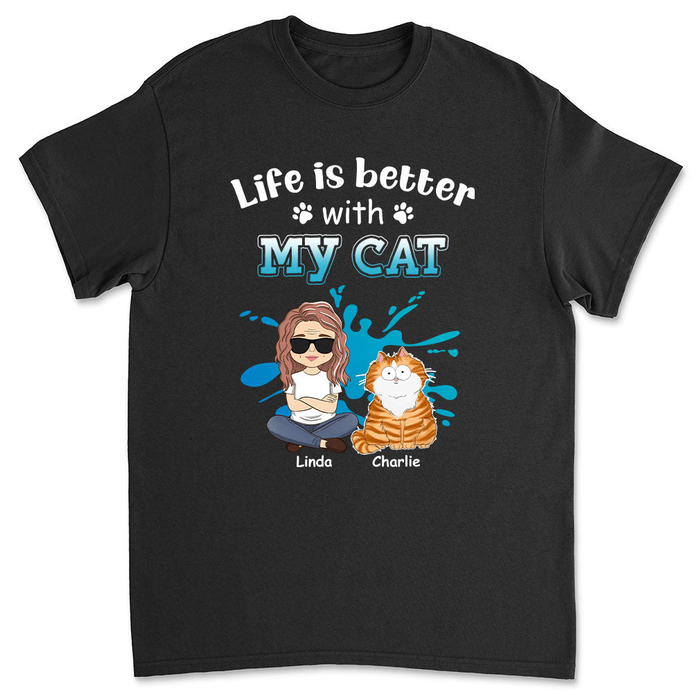 Funny Personalized Custom Unisex T-shirt: Life Is Better for Pet Lovers