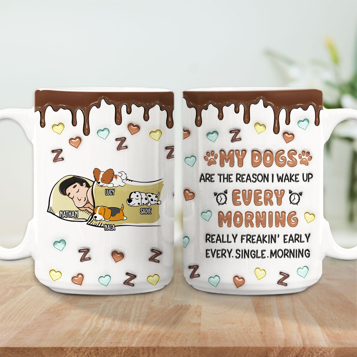 Personalized 3D Inflated Effect Custom Mug - The Perfect Wake - Up Companion