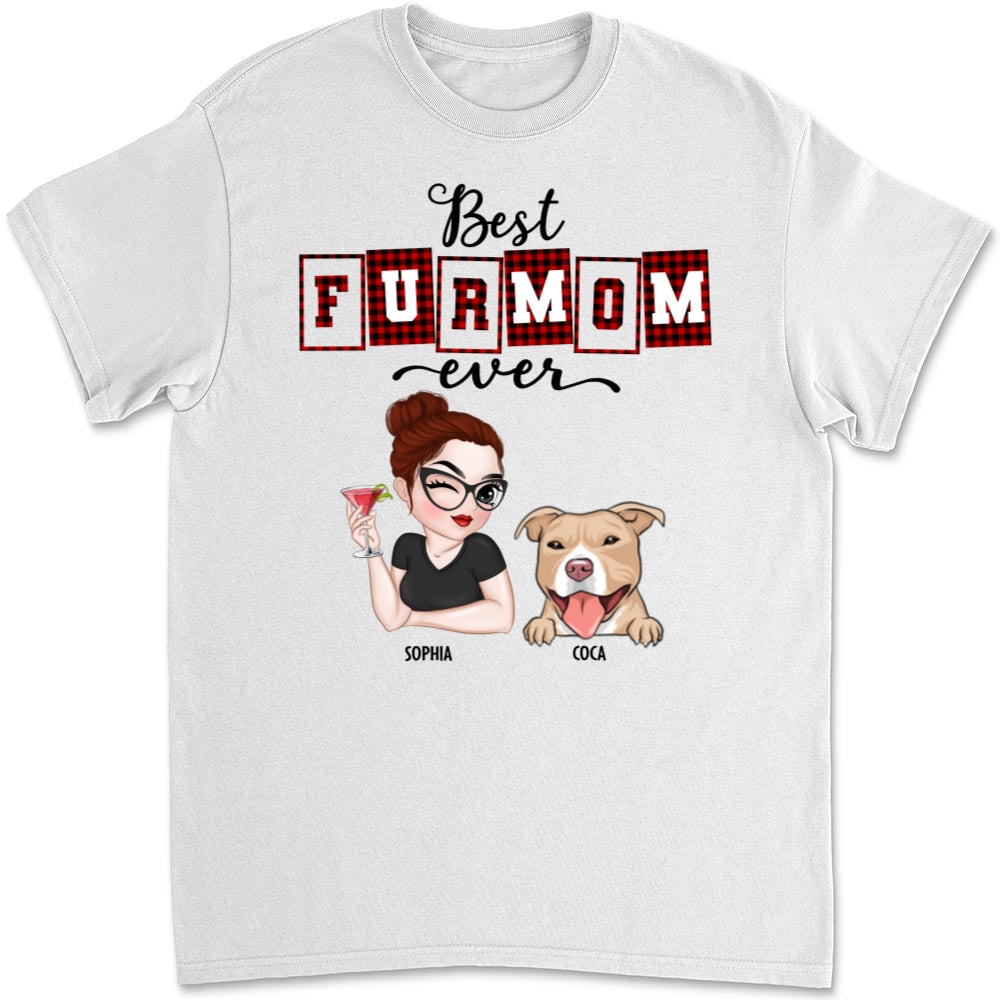 Best Fur Mom of the Year - Customizable Unisex Personalized T-shirt for Pet Lovers