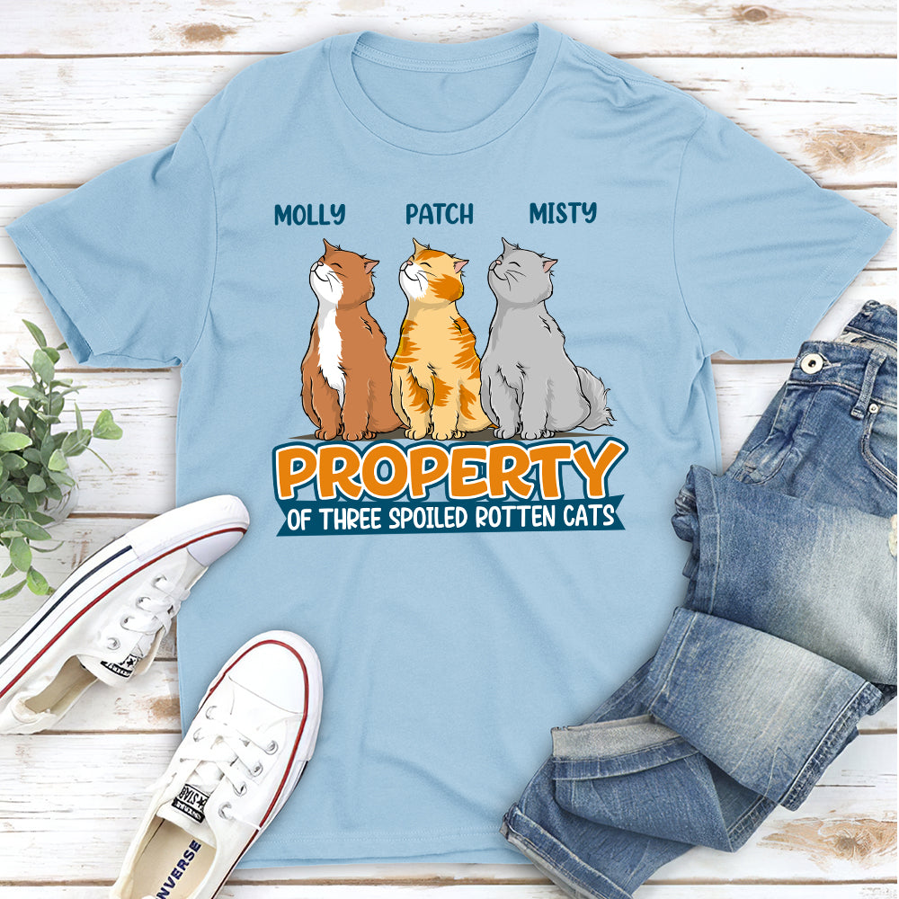 Spoiled Rotten Cats - Customizable Unisex Personalized T-shirt for Pet Lovers