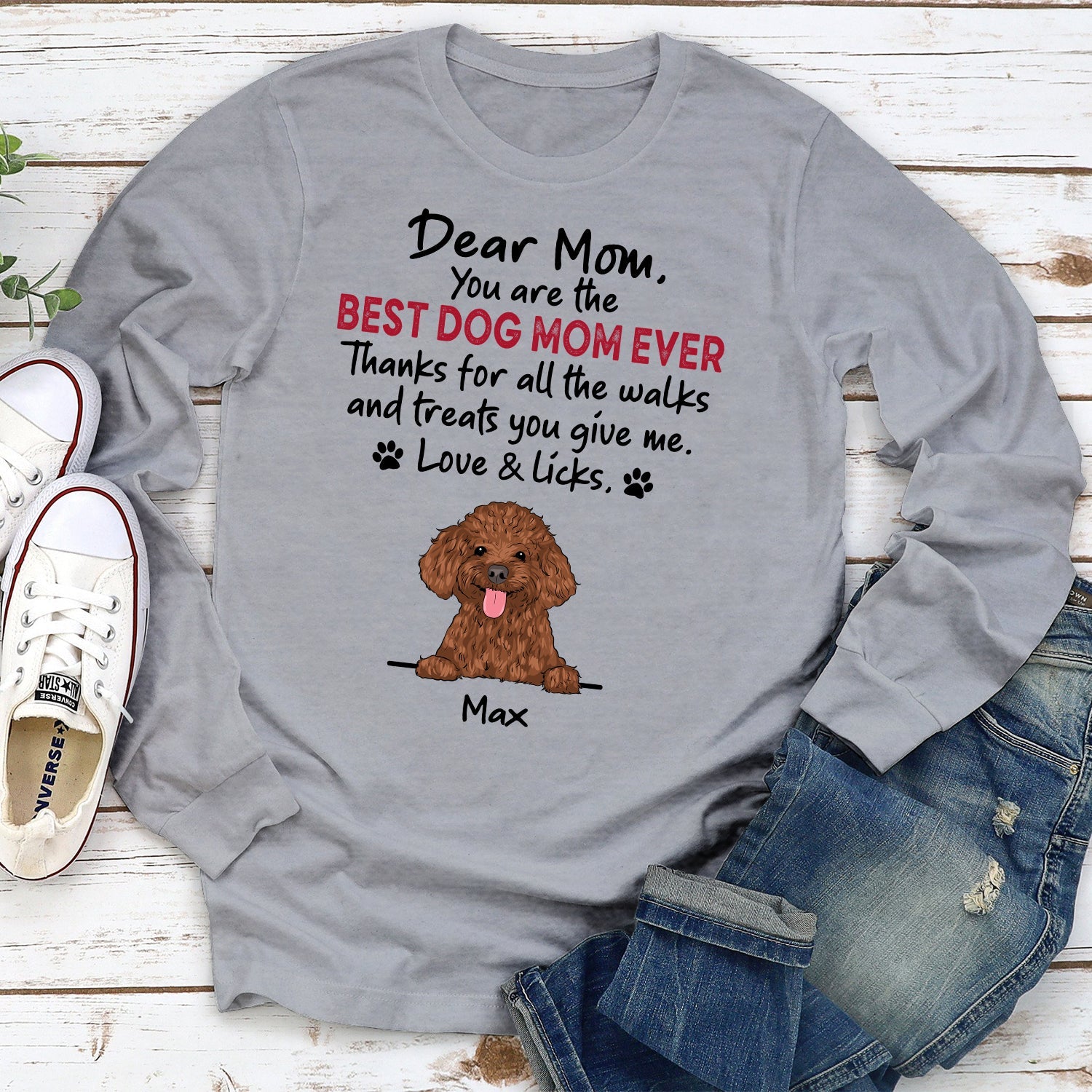 Walks And Treats - Customizable Personalized Long Sleeve Pet Lover T-shirt