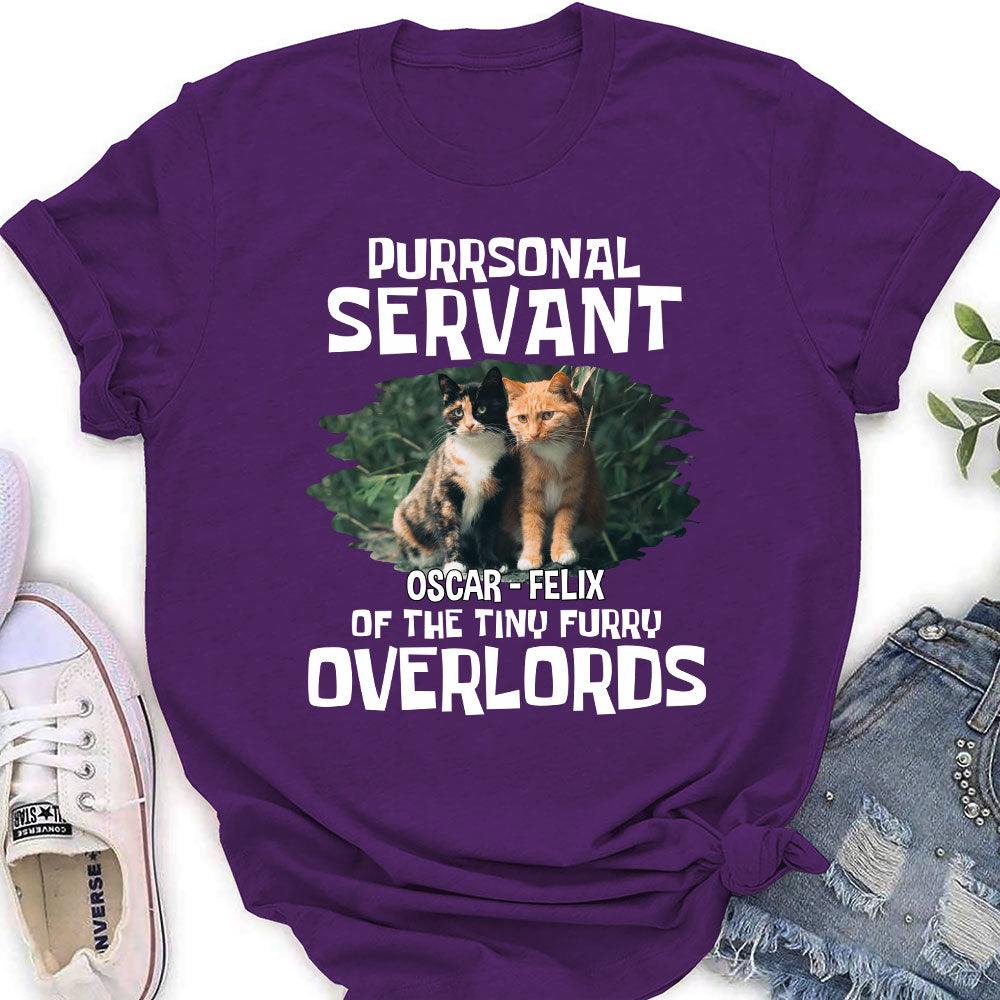 Cats Purrsonal Servant - Customizable Women's Personalized T-shirt for Pet Lovers