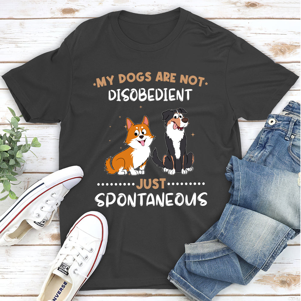 Customizable Unisex 'Disobedient Dog' T - shirt for Pet Lovers