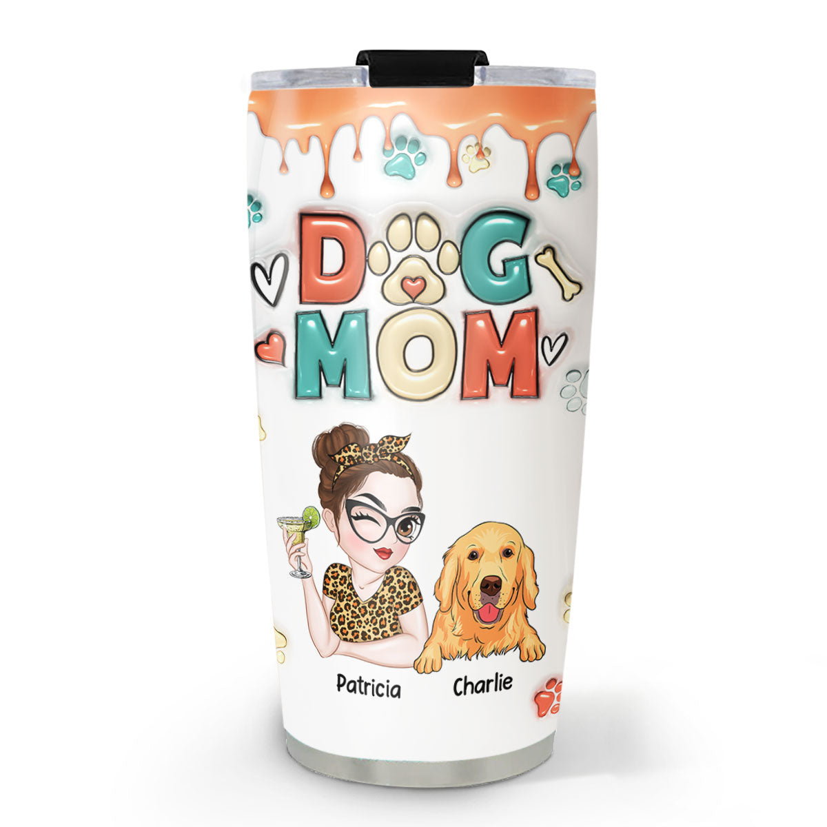 Customizable 3D Inflated Effect Tumbler for Dog Moms