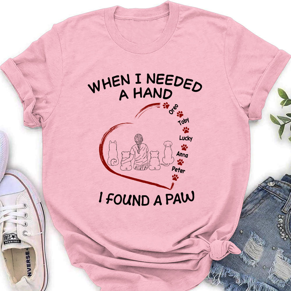 I Found A Paw - Customizable Personalized Women's Pet Lover T-shirt