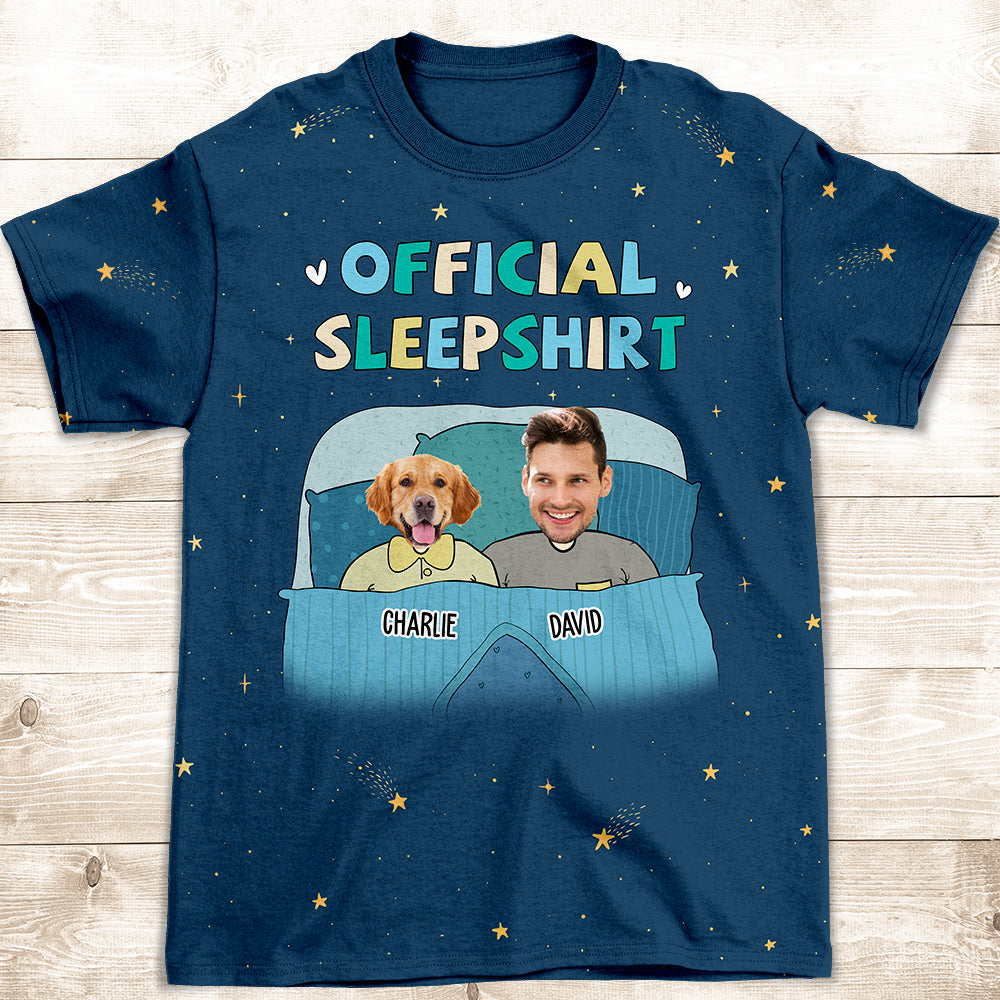 Customizable Dad Sleepshirt with All-over Personalized Photo Print