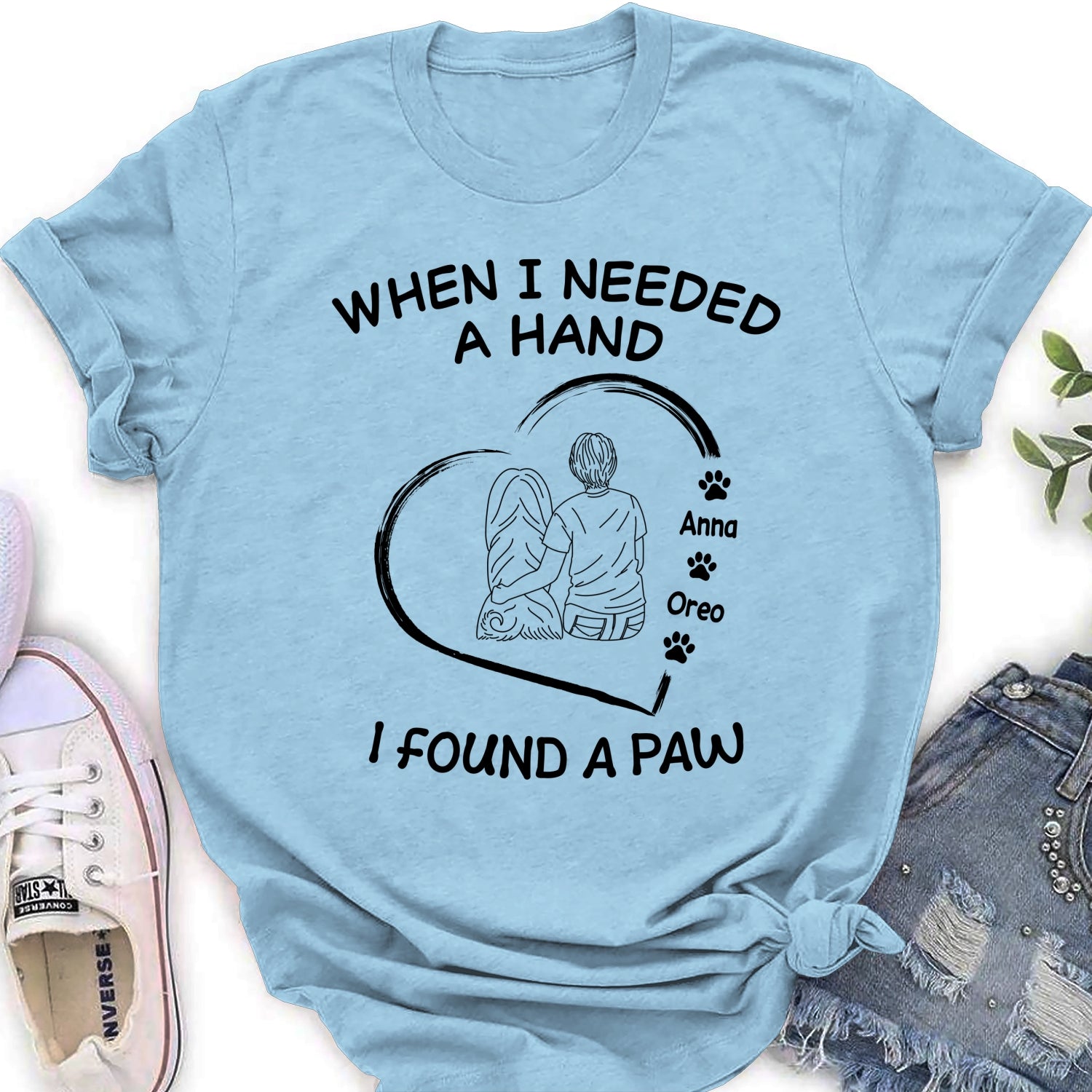 I Found A Paw - Customizable Personalized Women's Pet Lover T-shirt