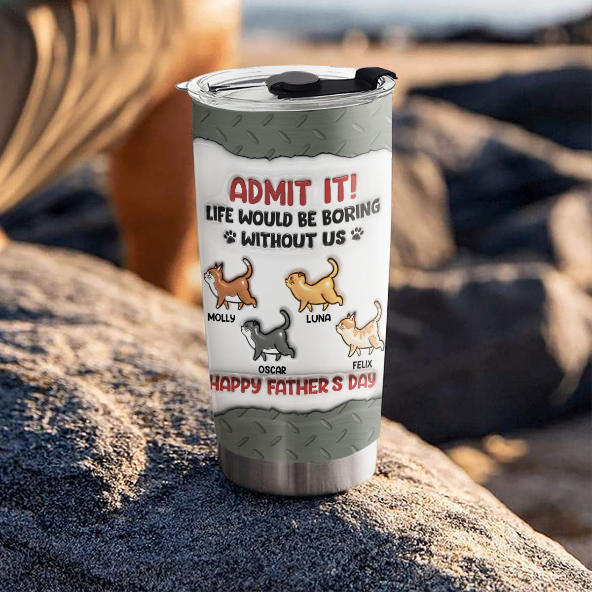 Personalized 3D Inflated Effect Tumbler: A Cat - Lover's Essential