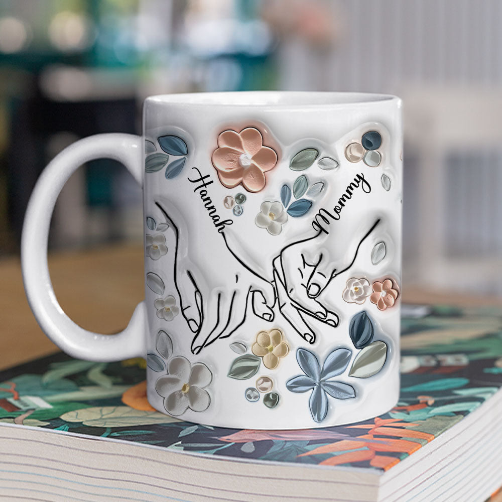 Personalized Custom 3D Inflated Effect Mommy & Daughter Mug