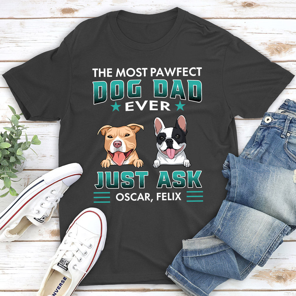 Pawfectly Personalized Unisex Dog Dad T-shirt - Ideal Gift for Pet Lovers