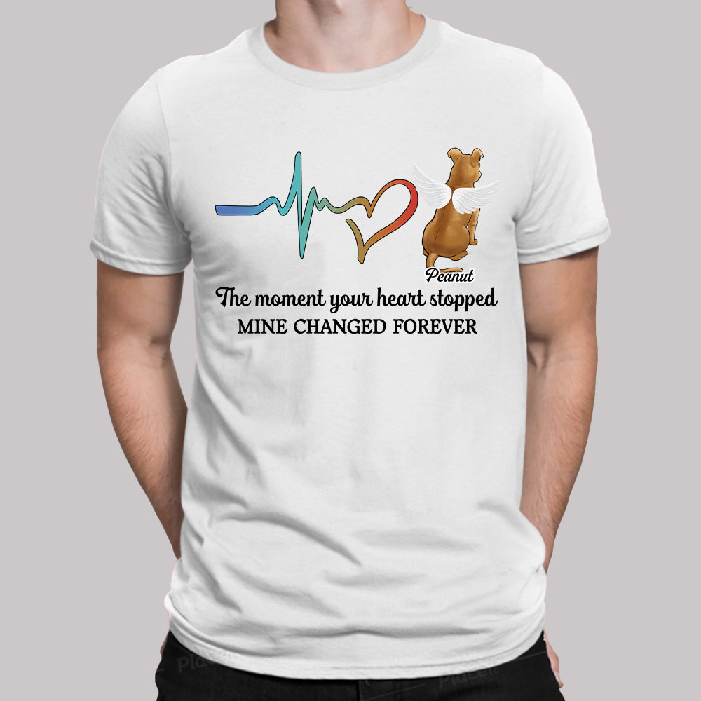 Personalized Custom Unisex Memorial T-shirt - Cherish the Moment Your Heart Stopped with Your Pet