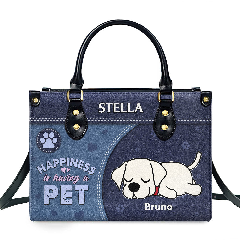 Personalized Custom Leather Pet - Lover Handbag