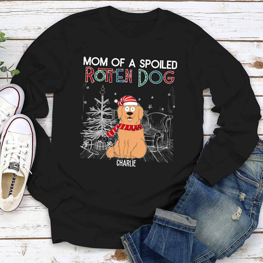 Personalized Custom Long Sleeve T-shirt for Dads of Spoiled Rotten Dogs