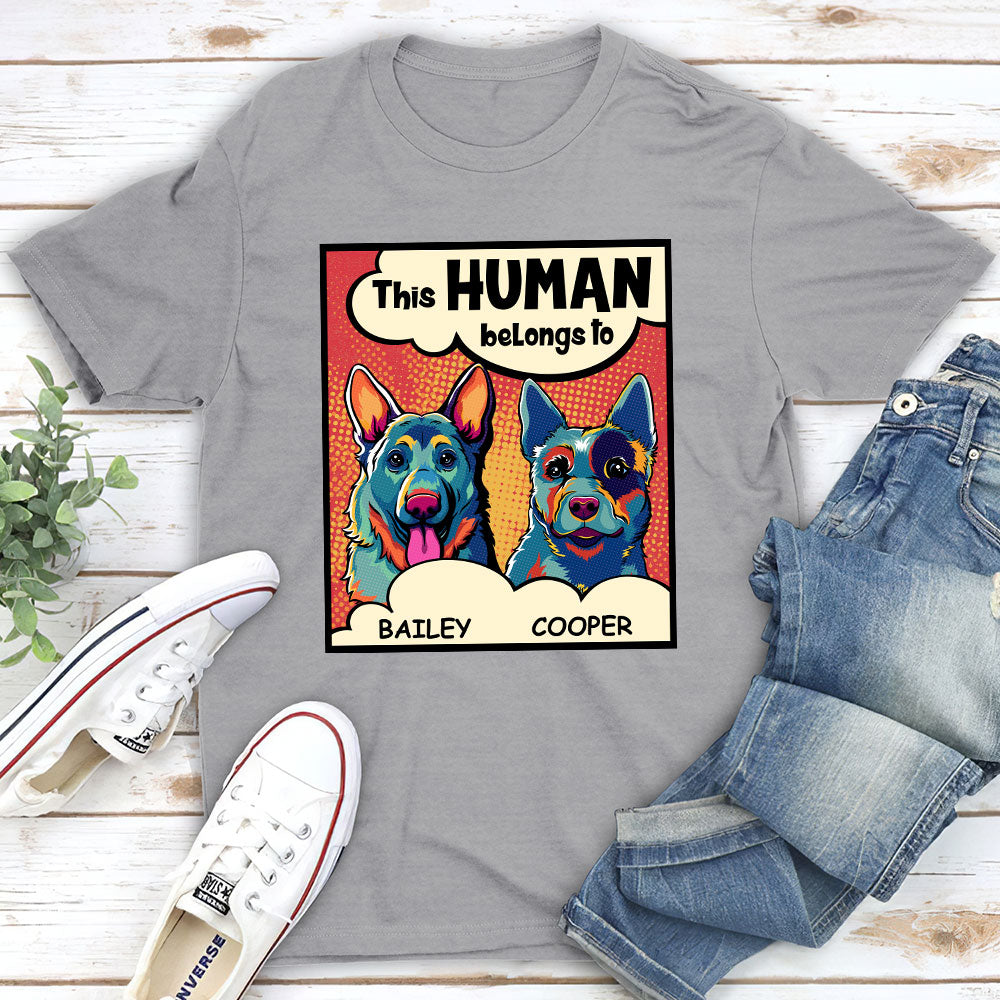 Customizable Unisex 'This Hooman Belongs To Dog' T-shirt - Ideal Gift for Pet Lovers