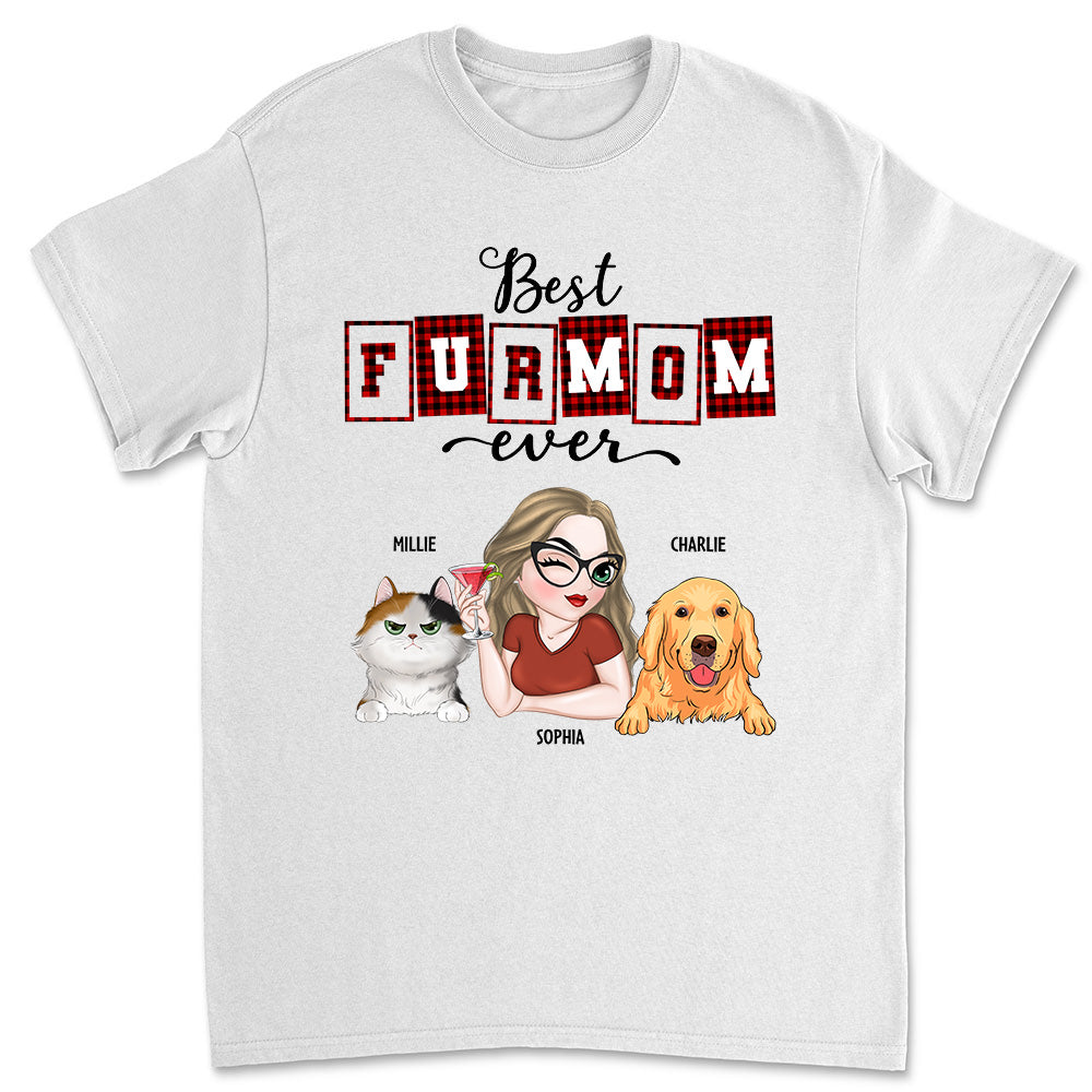 Best Fur Mom of the Year - Customizable Unisex Personalized T-shirt for Pet Lovers