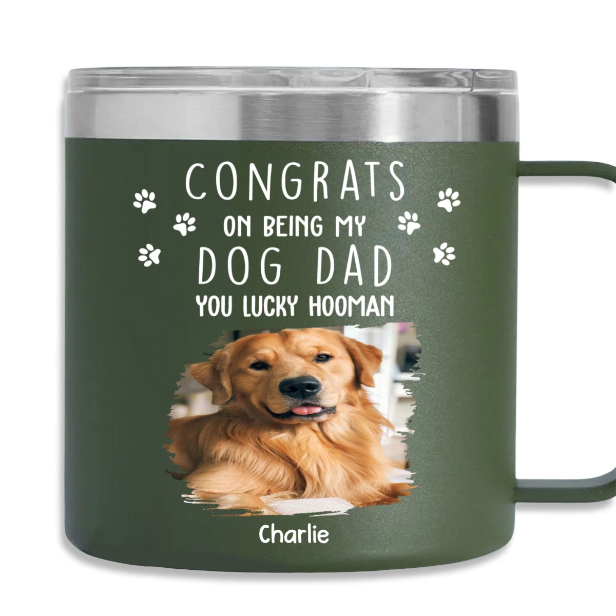 Personalized 14oz Stainless Steel Tumbler with Handle: A Thank - You Photo Keepsake
