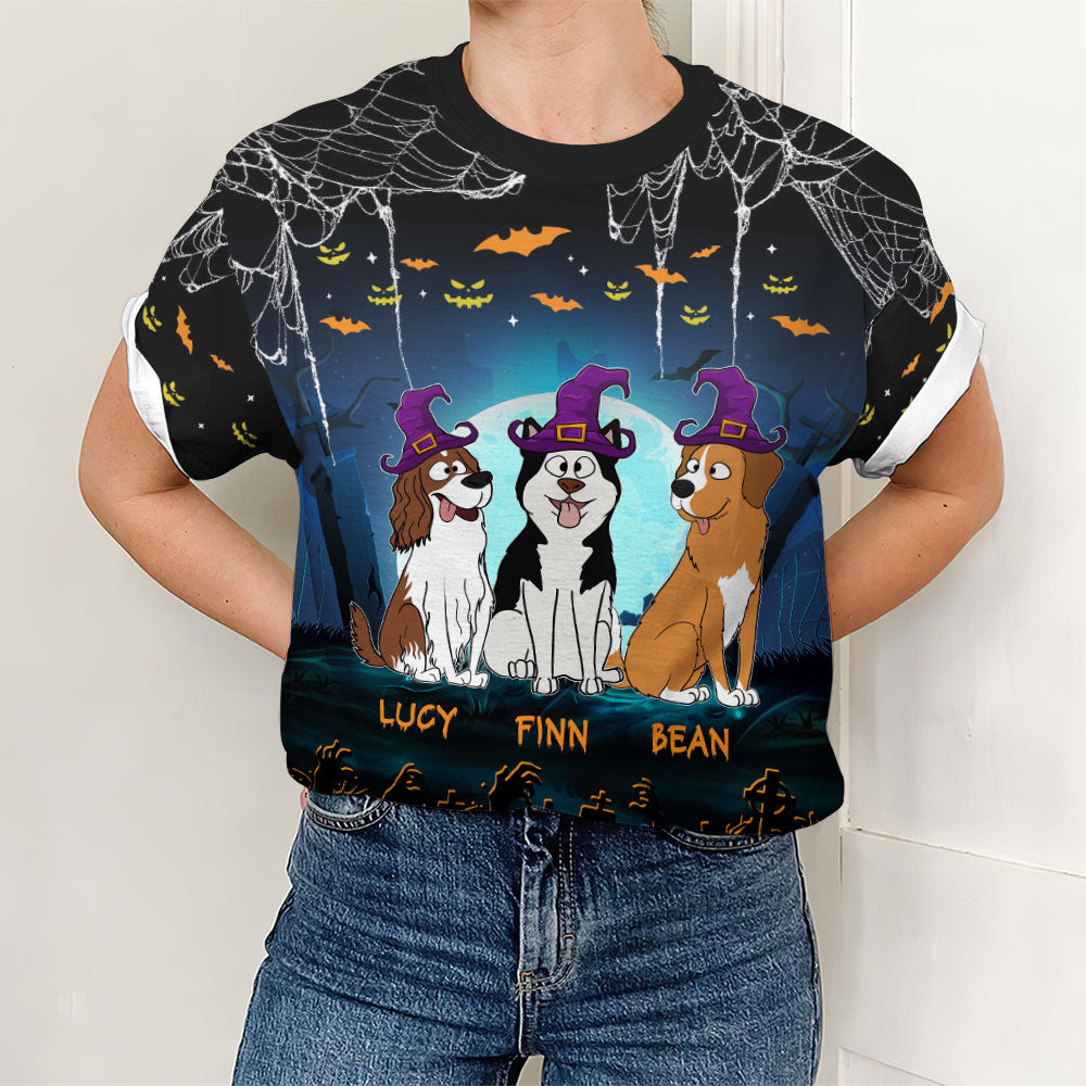 Personalized All-over-print Halloween Dog T-shirt - Ideal Gift for Dog Lovers