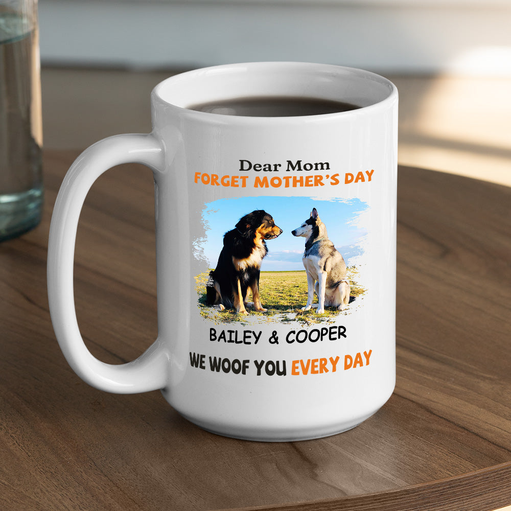 Daily Woof for Mom - Customized Personalized Coffee Mug