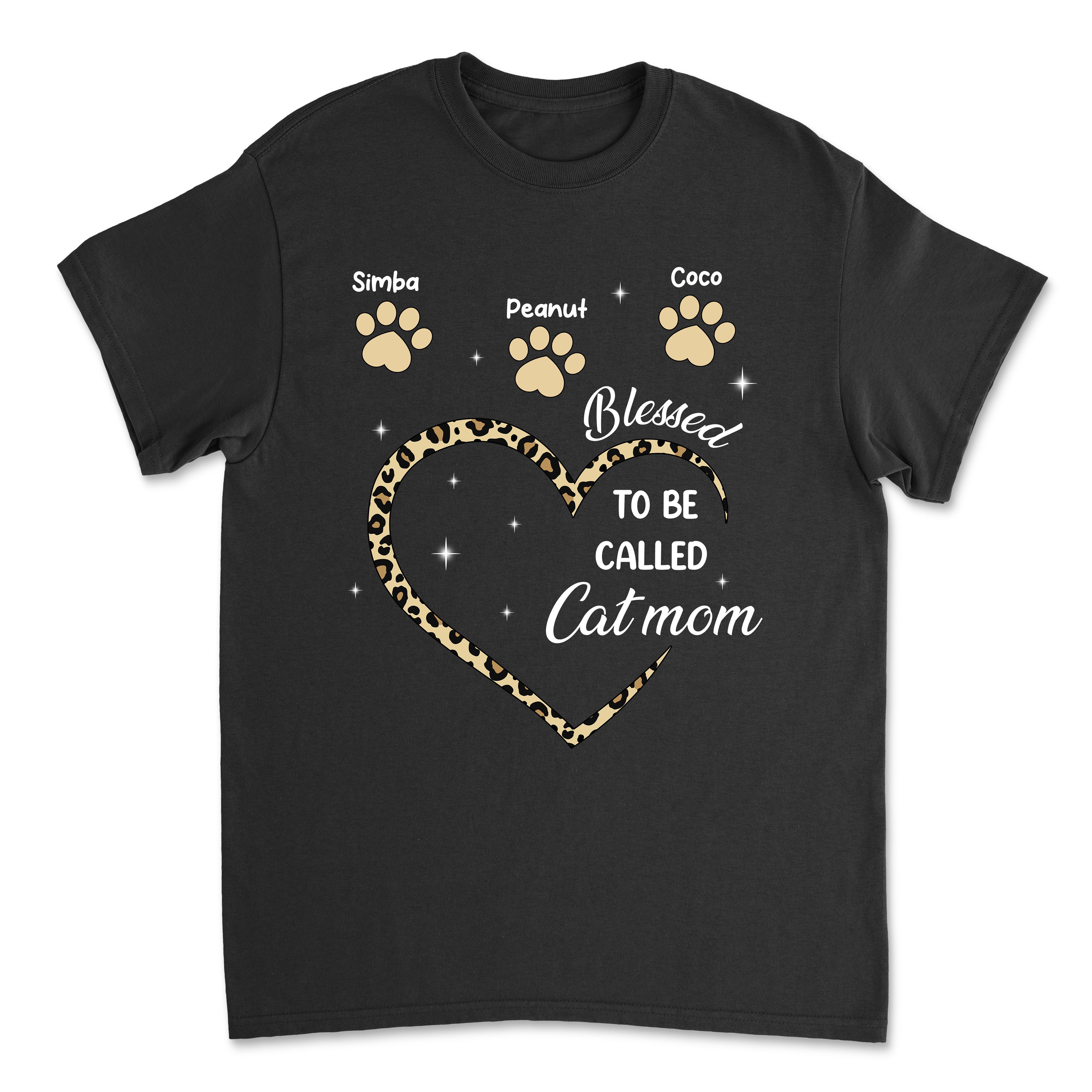 Personalized 'Blessed To Be A Cat Mom' Unisex T - shirt for Pet Lovers