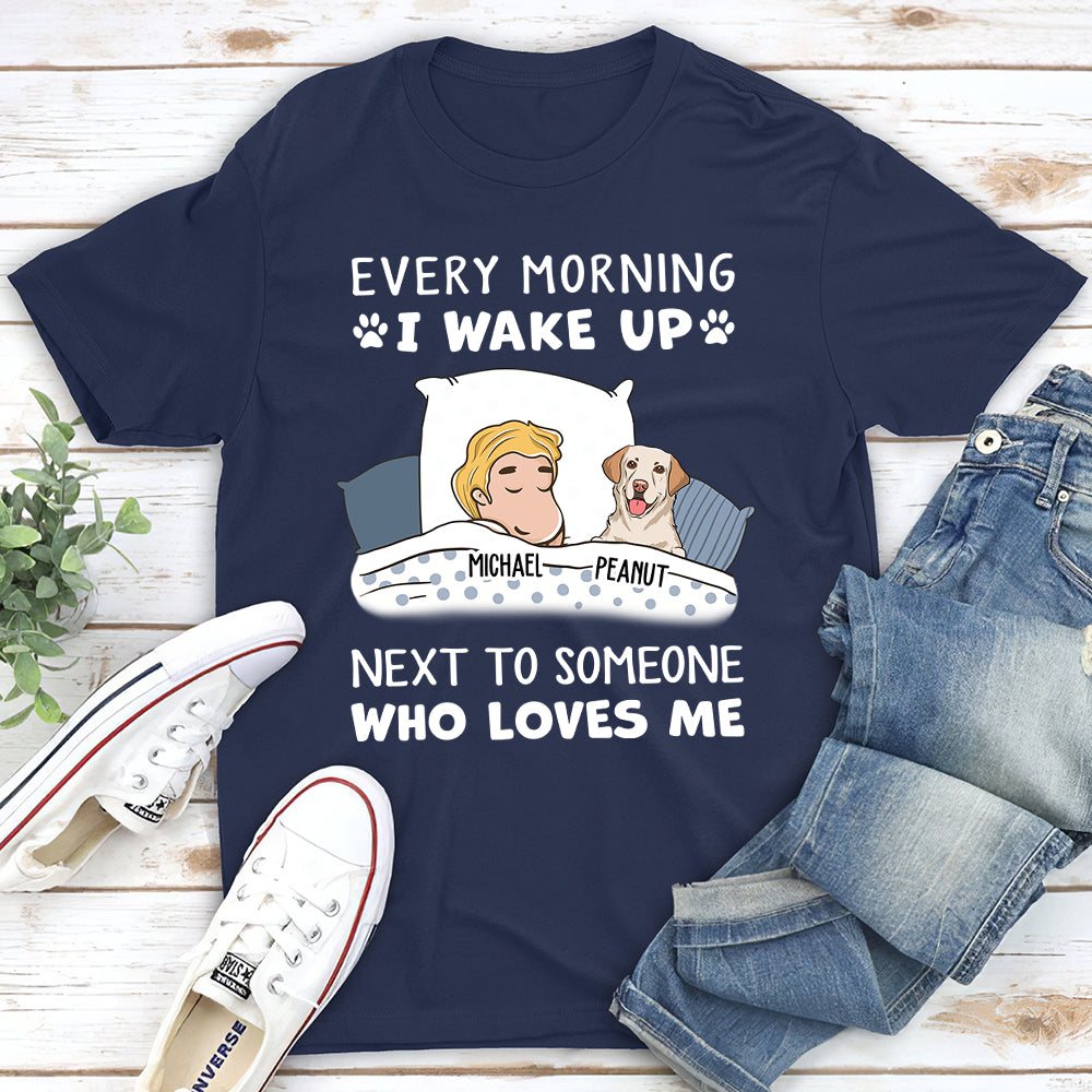 Personalized Unisex 'Someone Loves Me' T-shirt - Ideal Gift for Pet Lovers