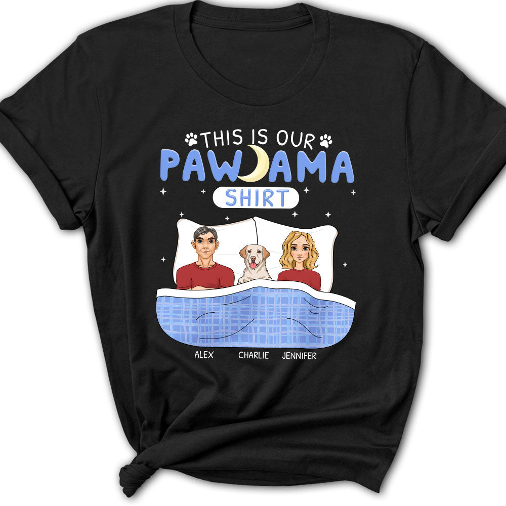 Personalized Pawjama Couple Women's T-shirt - Ideal Gift for Pet Lovers