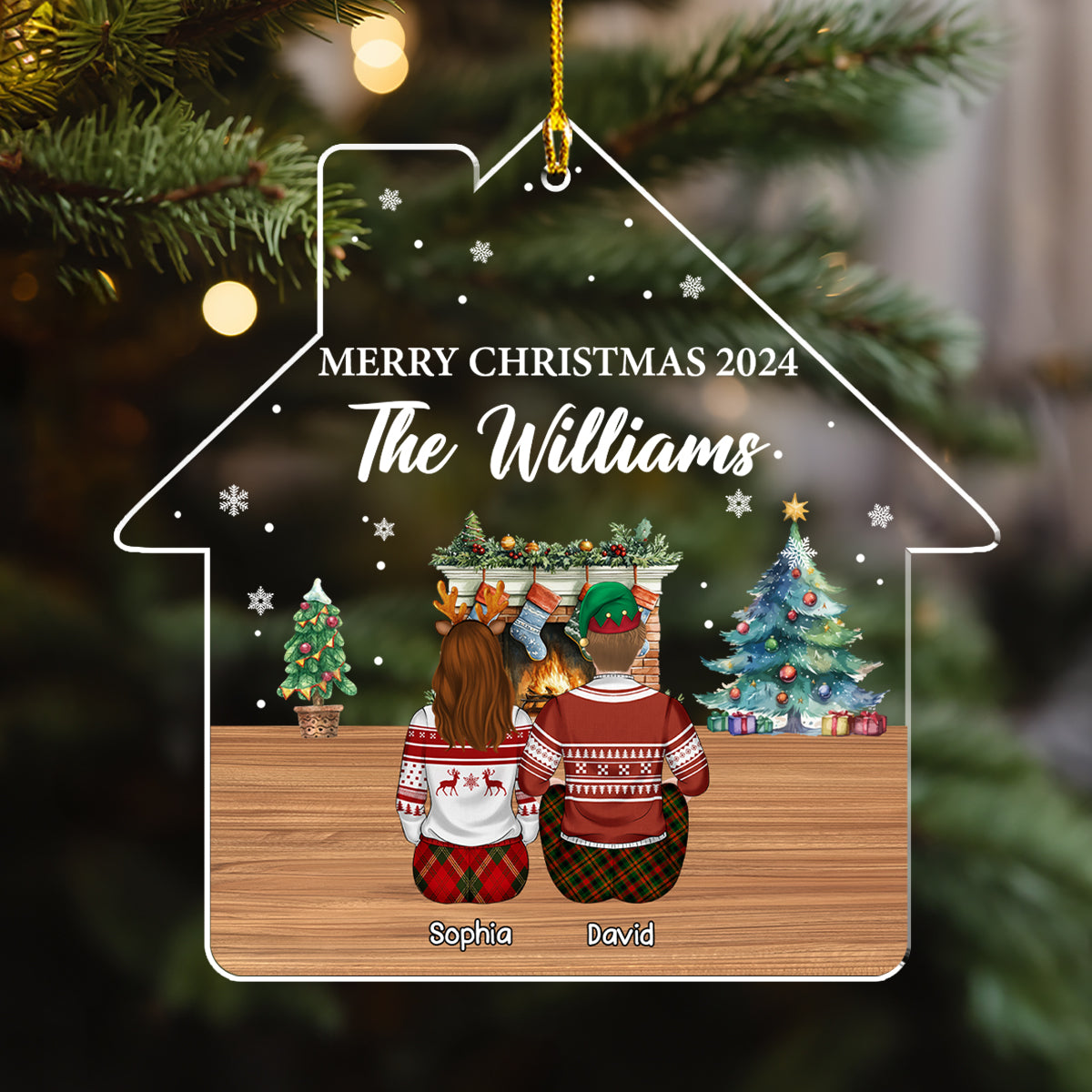 Customizable Family Reunion Christmas Acrylic Ornament - Personalized Keepsake