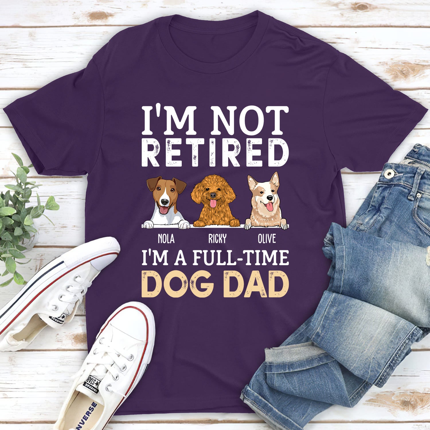 Customizable Premium T-shirt for Devoted Dog Dads