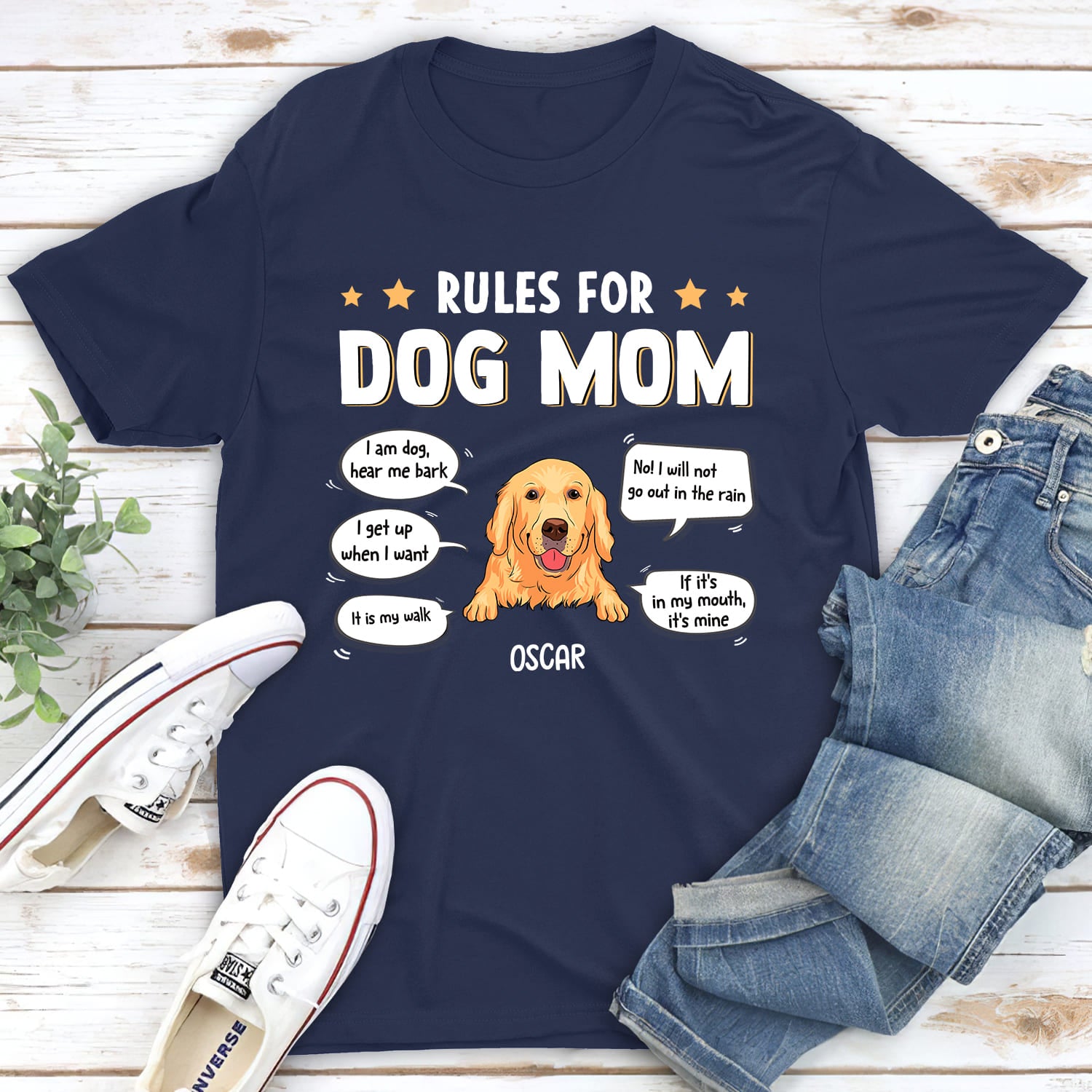 Customizable Unisex Dog Parent Rules T-shirt - Ideal Gift for Pet Lovers
