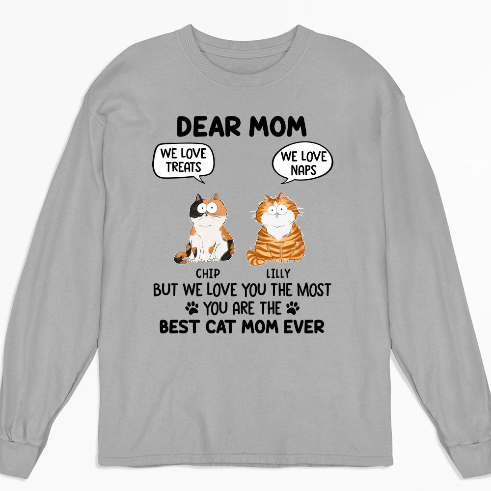 Best Fur Mom Ever - Customizable Personalized Long Sleeve T-Shirt for Pet Lovers
