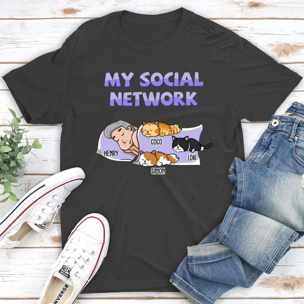 Personalized Unisex My Social Network T - Shirt: Ideal Gift for Pet Lovers