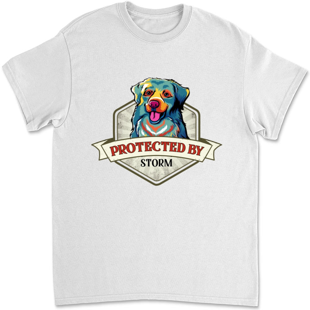 Exclusive Personalized Unisex 'Protected By Dogs' T-Shirt - Ideal Gift for Pet Lovers