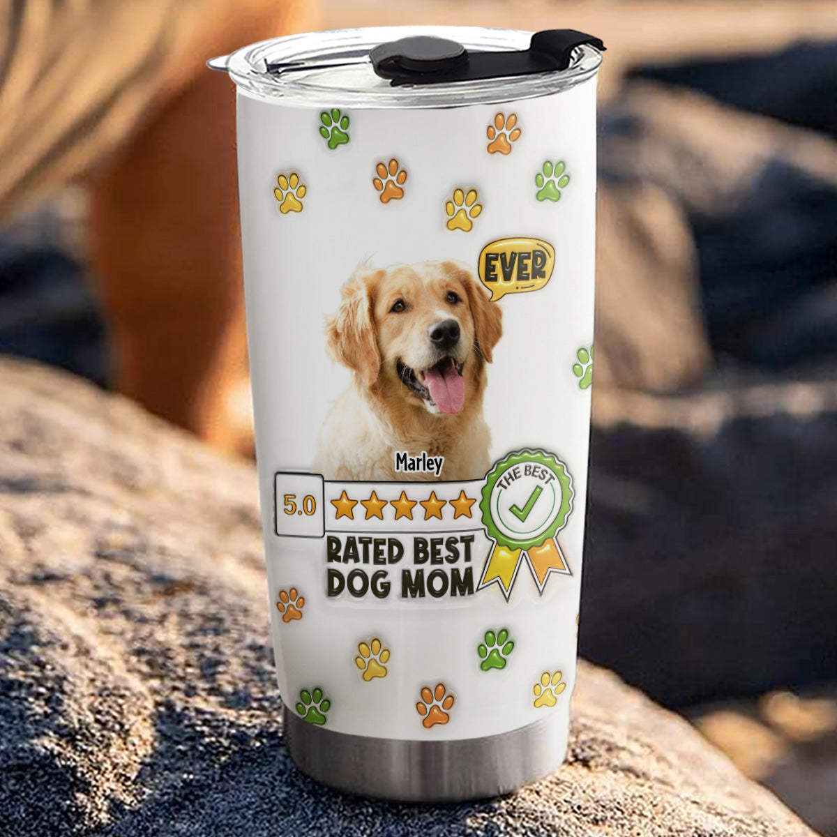 Personalized 3D Inflated Effect Tumbler: The Perfect Gift for Dog Moms