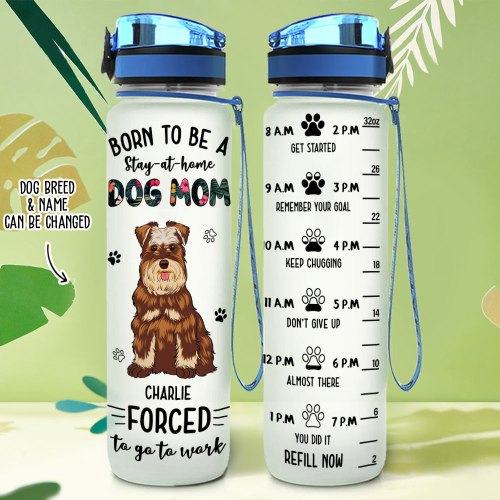 Personalized Time - Marked Water Tracker Bottle: Ideal for Work and Pet Lovers