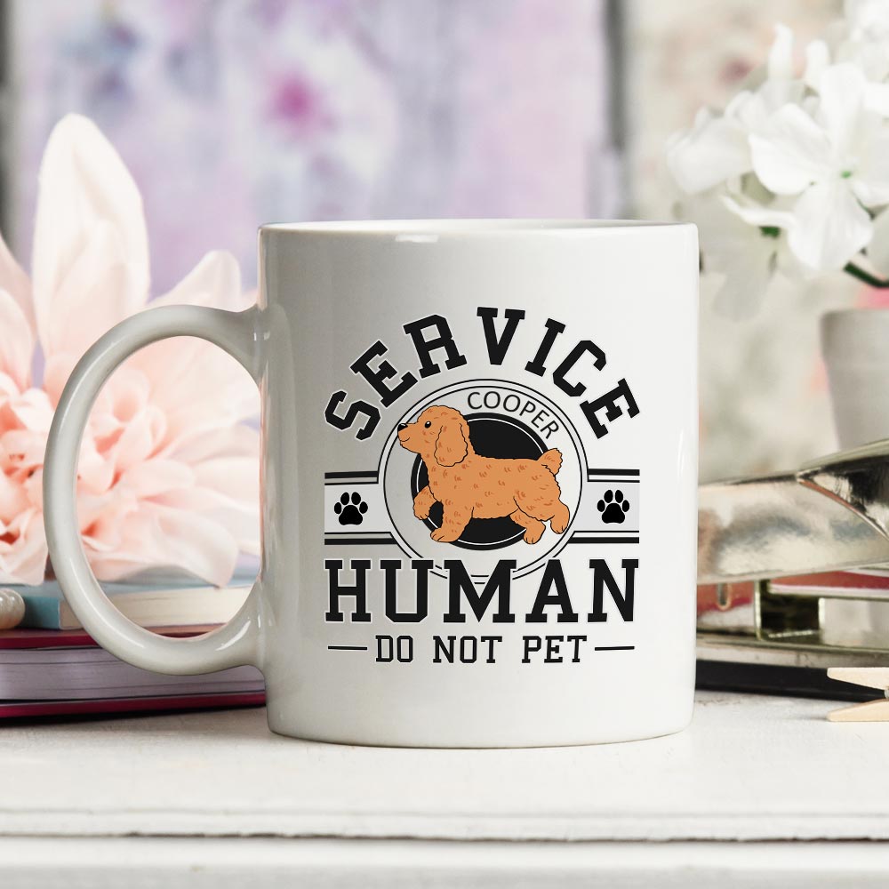 Personalized Custom Coffee Mug with Service Human Logo - Ideal Gift for Pet Lovers