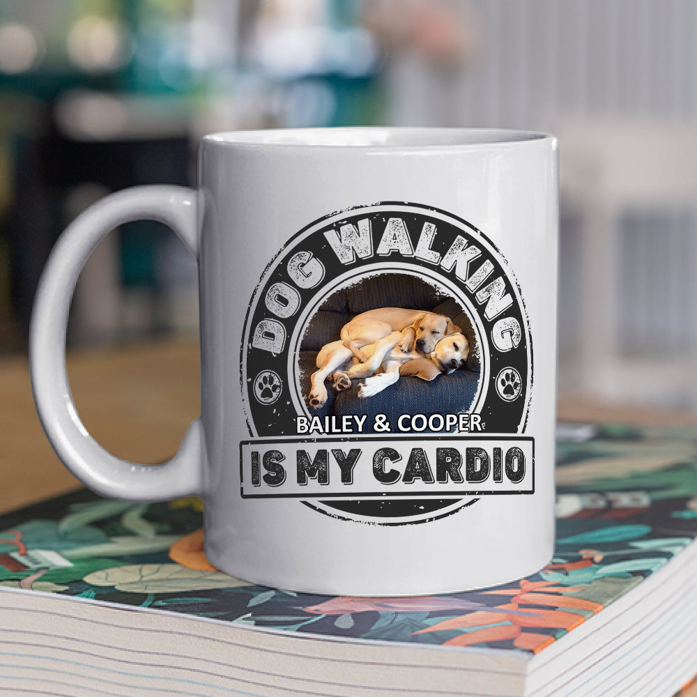 Personalized Cardio With Dog Custom Coffee Mug - Ideal Gift for Pet Lovers