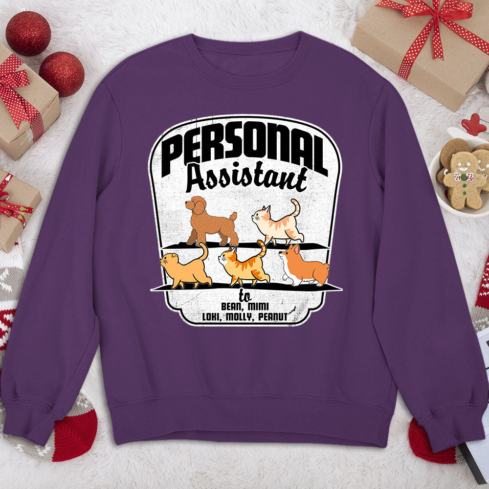 Personalized Custom Pets Personal Assistant Sweatshirt - Ideal Gift for Pet Lovers