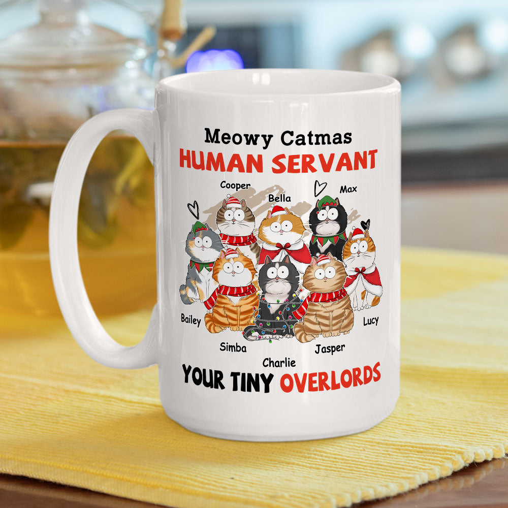 Meowy Catmas Servant - Customizable Personalized Coffee Mug for Pet Lovers