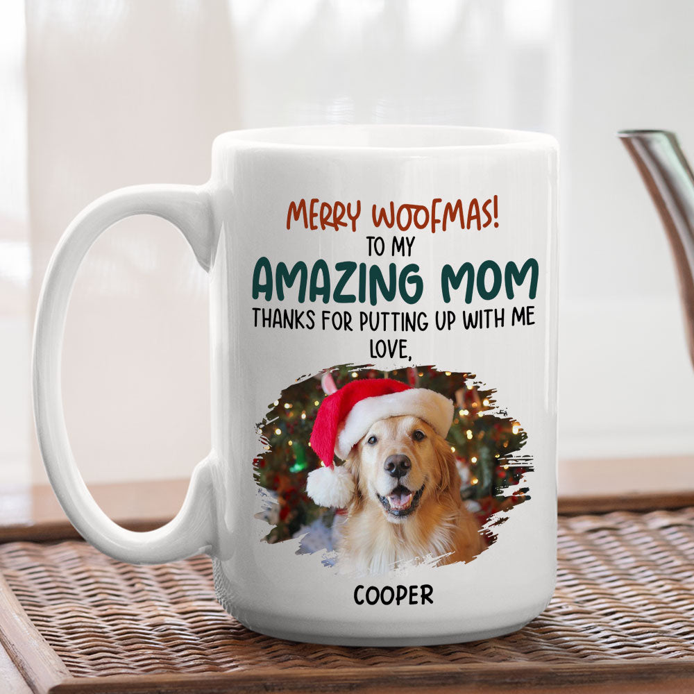 Funny Woofmas - Customizable Personalized Coffee Mug for Pet Lovers
