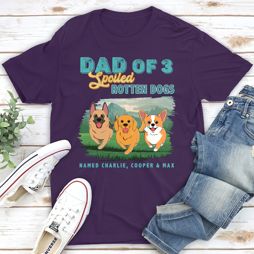Customizable Unisex T-shirt for Proud Dads of Spoiled Dogs