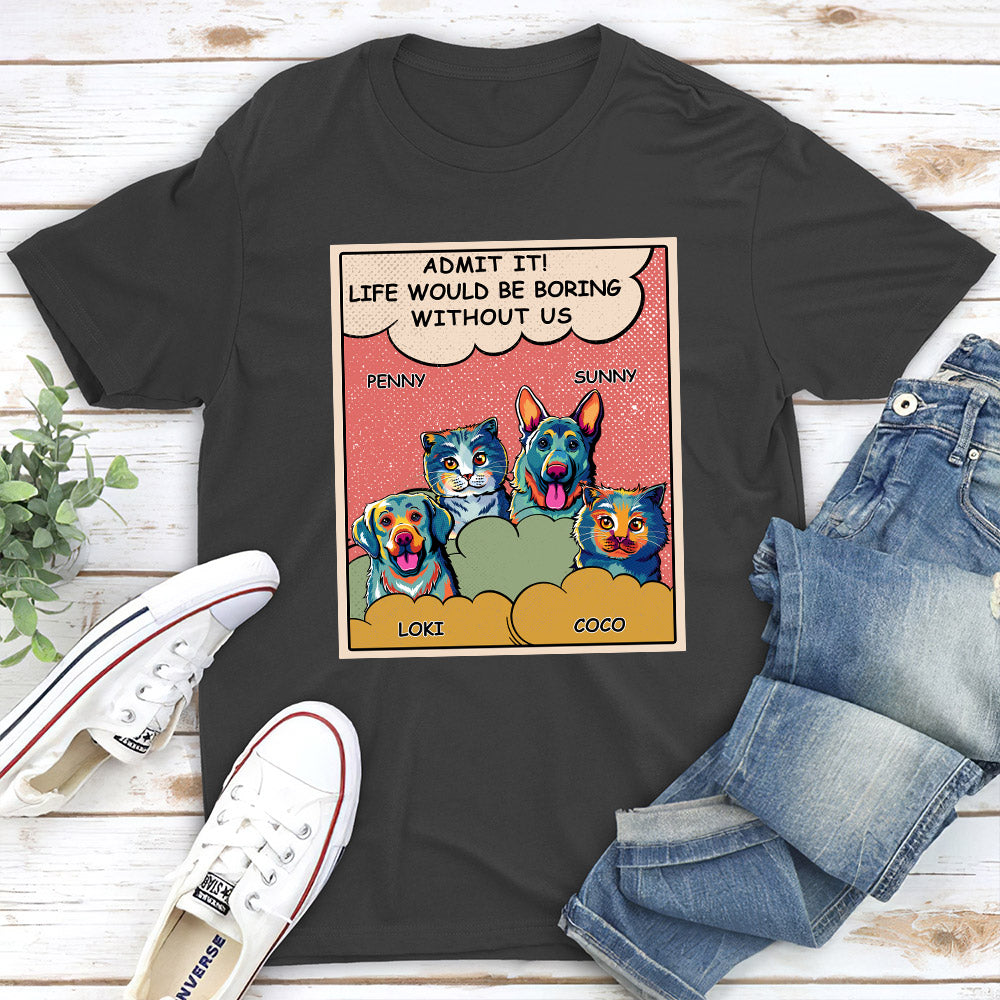 Personalized Dog Pop Art Premium T - shirt: Ideal Gift for Pet Lovers