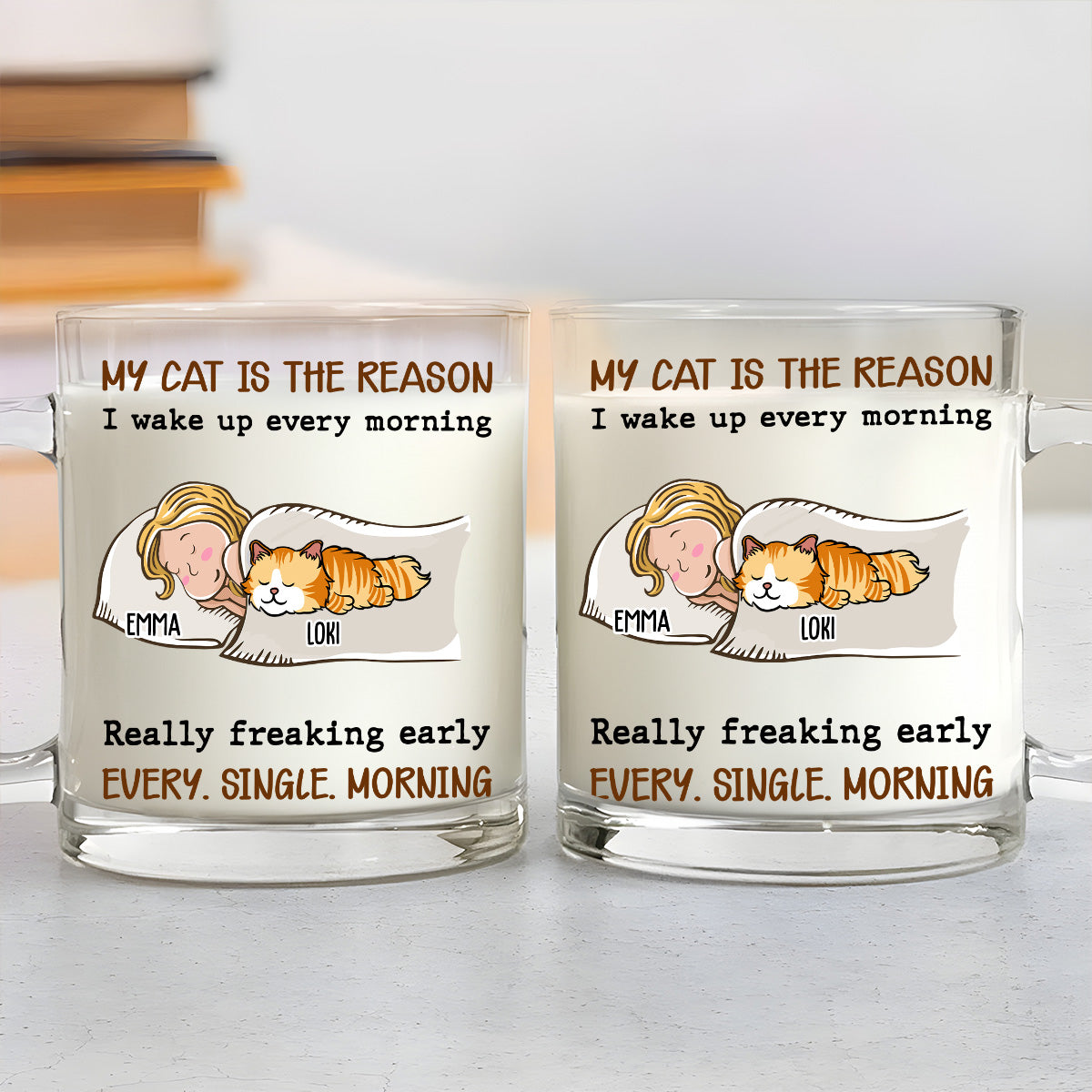 Personalized Custom Glass Mug - The Perfect Way to Wake Up
