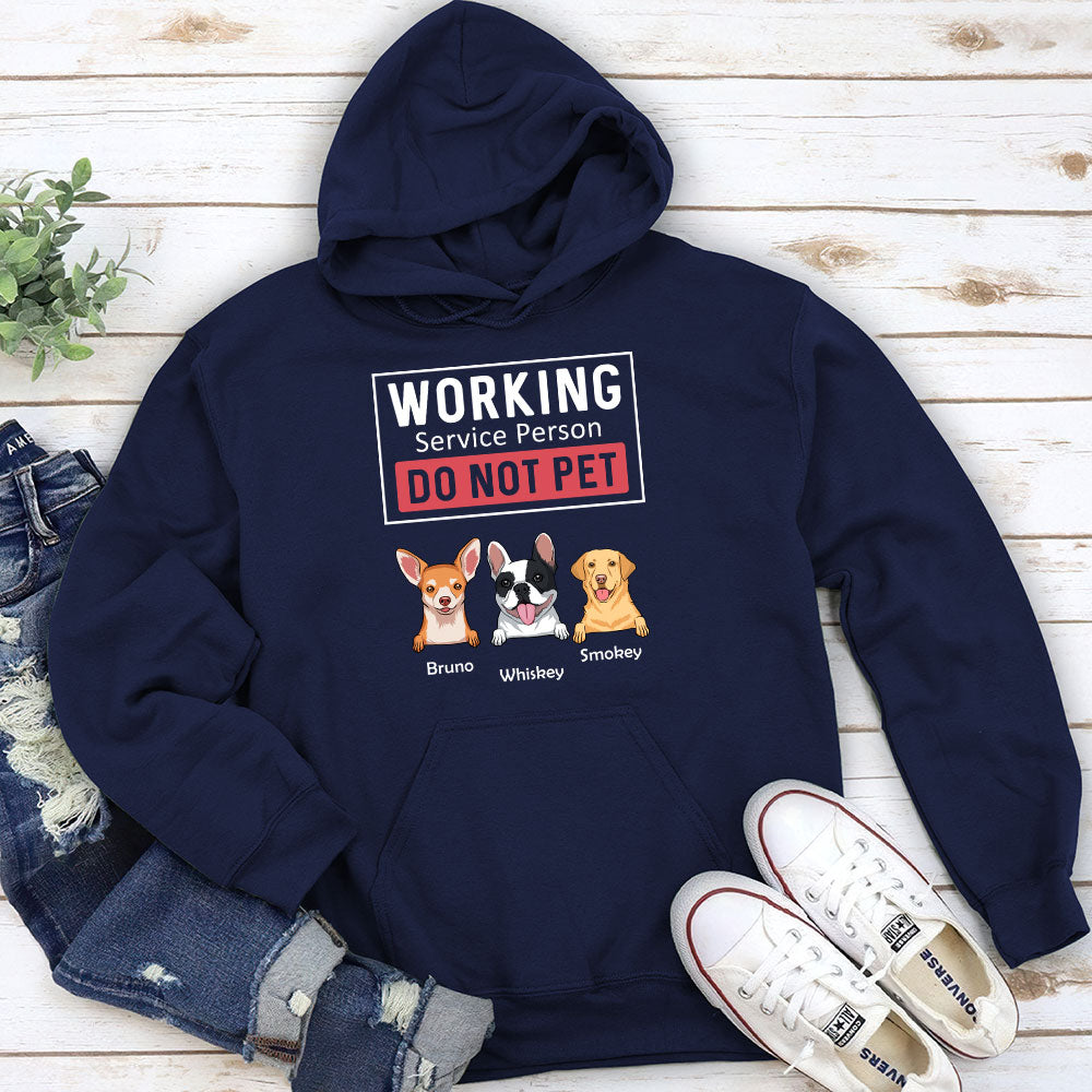 Personalized Custom Dog Working Service Hoodie - Ideal Gift for Pet Lovers