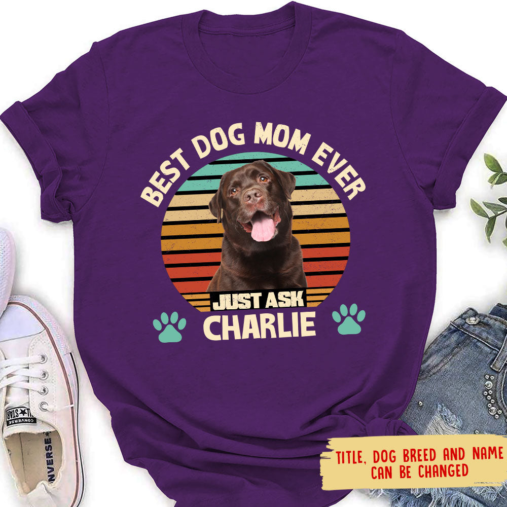 Top-Rated Personalized Custom Photo Women's T-shirt for Dog Moms