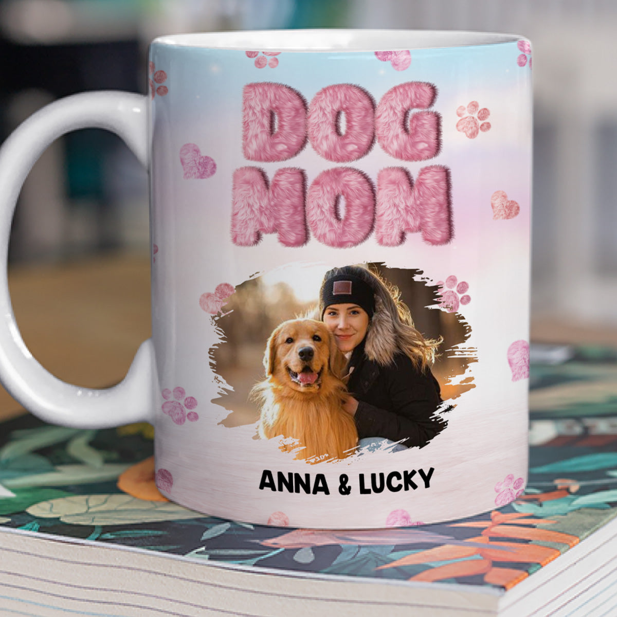 Personalized 3D Inflated Effect Ceramic Mug for Dog Moms with Custom Photos