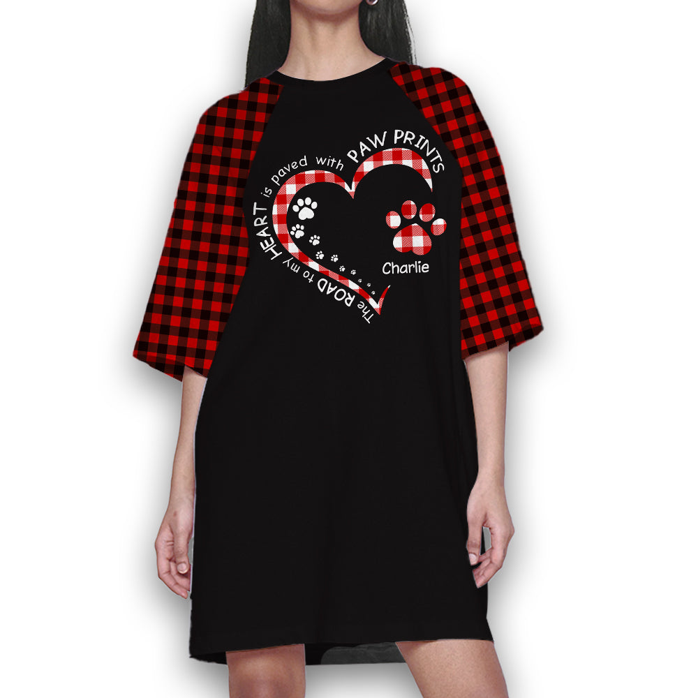 Personalized Paw Prints Custom Dress for Dog Moms