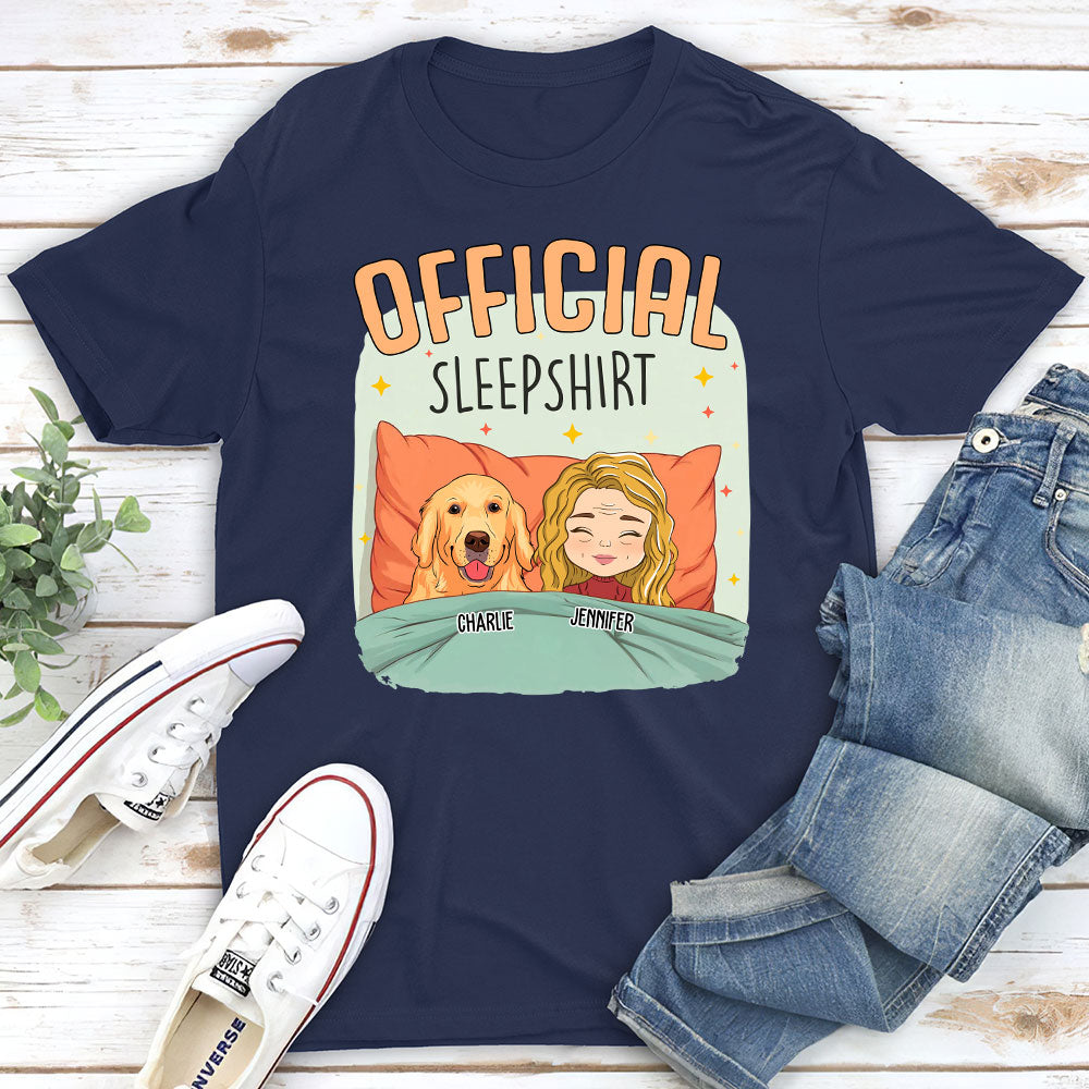 Personalized Unisex Sleep With My Dog T-shirt - Ideal Gift for Pet Lovers