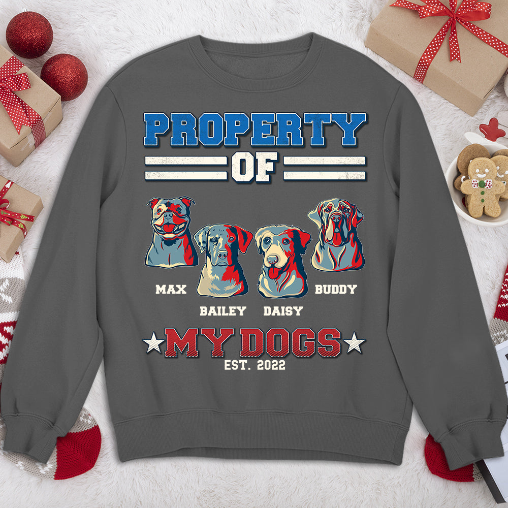 Personalized Custom 'This Is Property Of' Sweatshirt - Ideal Gift for Pet Lovers