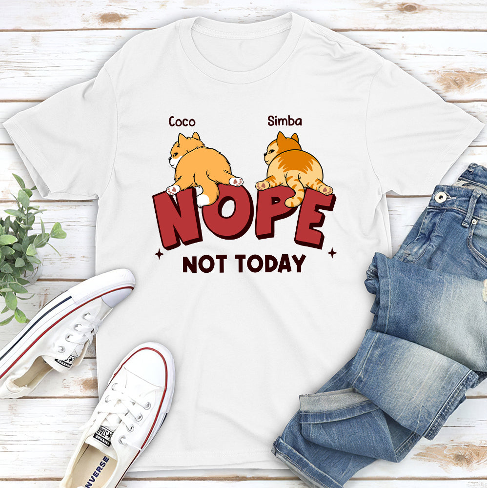 Personalized 'Nope Cat Butt' Unisex T - Shirt: Ideal Gift for Pet Lovers
