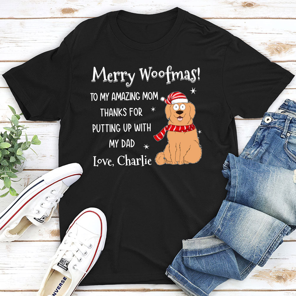 Personalized Unisex Christmas Dog T-shirt - Ideal Gift for Pet Lovers